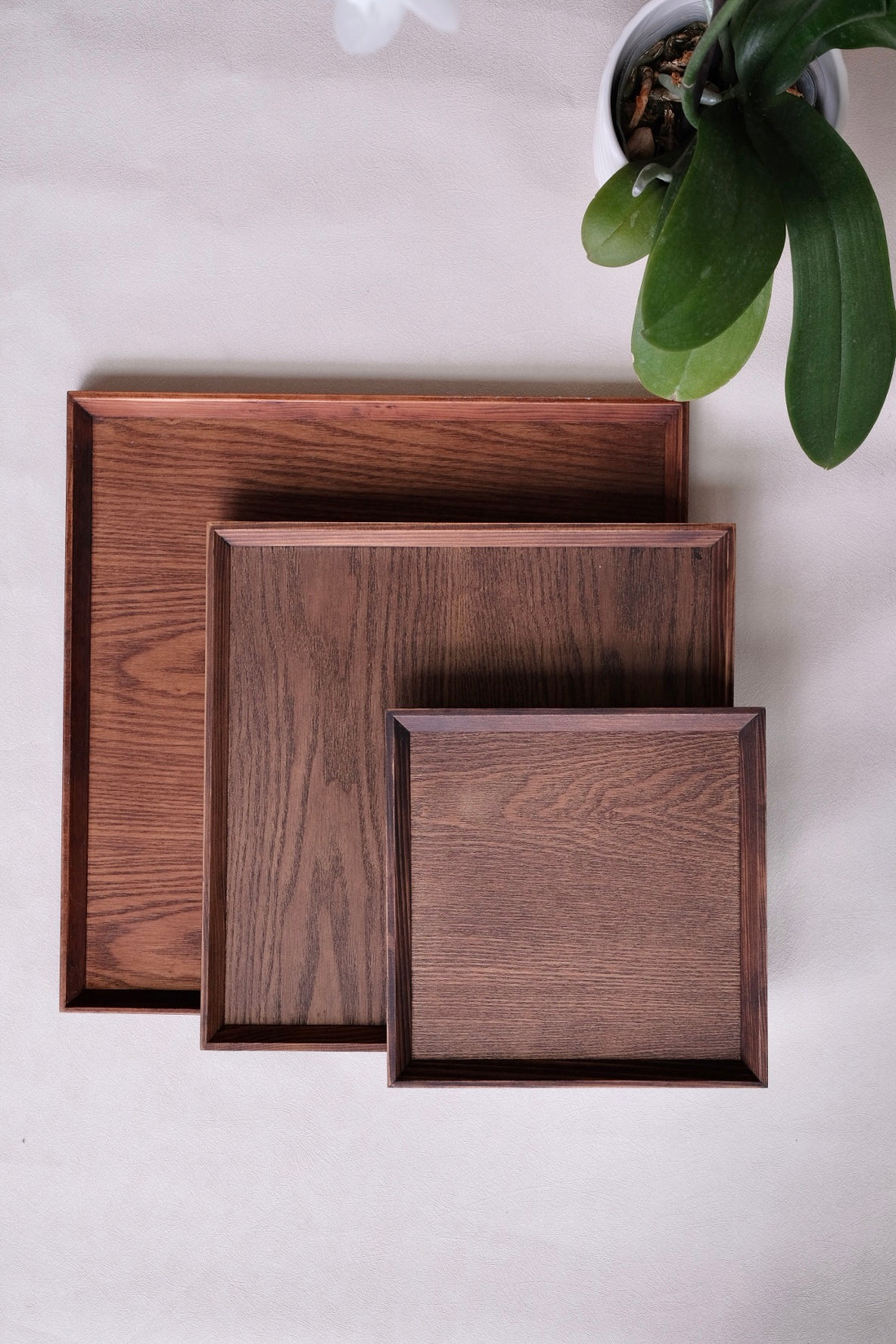 Non-Slip Surface Natural Wood Serving Tray