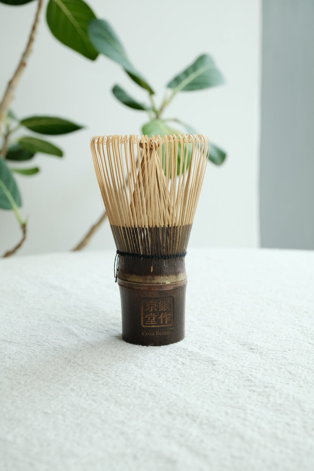 Purple Bamboo Matcha Whisk 100 Prongs Twine Count