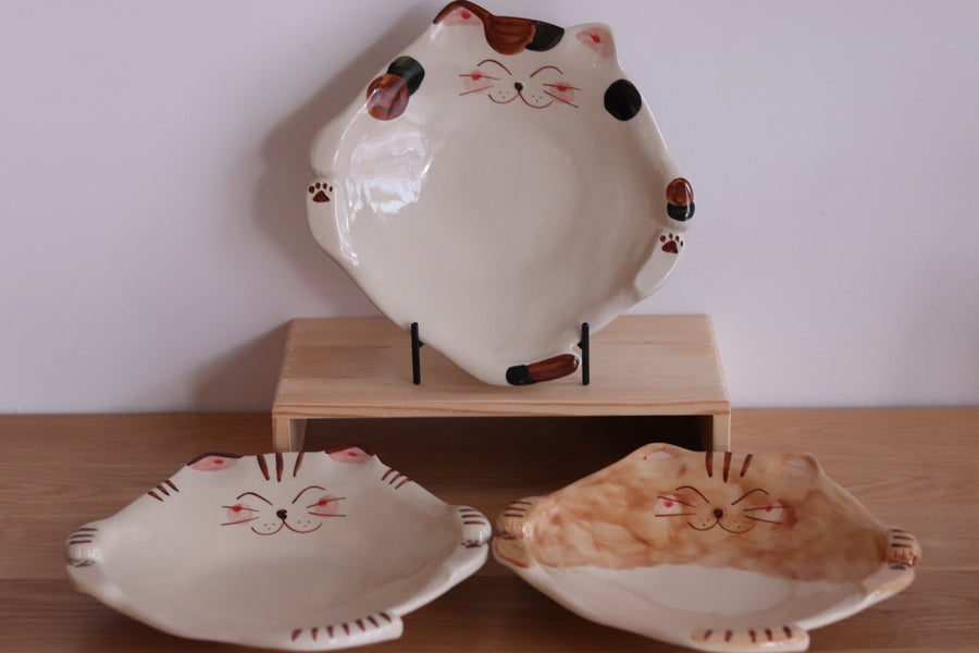 Hasami ware Lucky Cat Large Plate