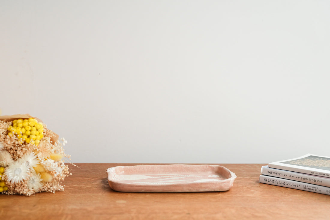 Hapun Pottery 拝志睦子 Rectangle Plate HP15