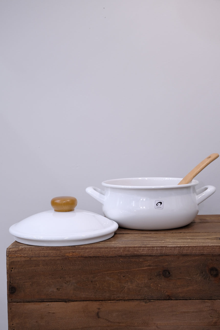 Japan Noda Horo Pochika White Pot