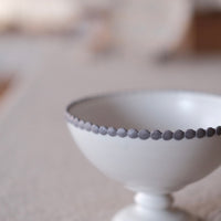 Akiko Uotani 魚谷 あきこ Round Dot Pedestal Bowl