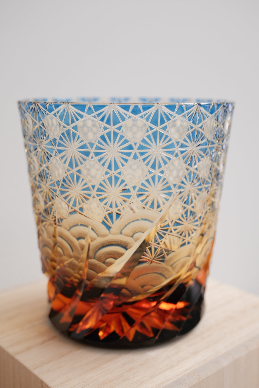 Harisho Yamada Glass - 漣-sazanami Whiskey Crystal Glass - Blue