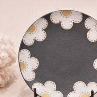 Kei Mitsumochi ミツ持啓 Flower Rim Black Round Plate-Small  KM43
