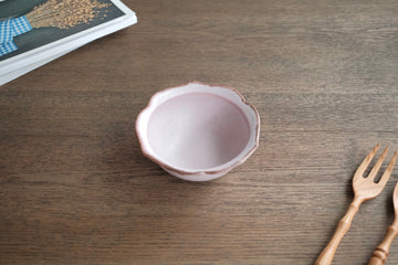 Norio Nakabayashi 中林範夫 Small Floral Shaped Bowl - Pink NN01