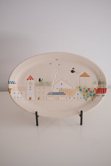 Makiko Furukawa 古川真紀子 City View Oval Plate - Medium