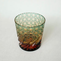 Harisho Yamada Glass - 漣-sazanami Whiskey Crystal Glass - Green