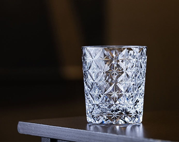 Kagami Crystal - Whiskey glass Edo Kiriko "Circle Mesh" By Satoshi Nabetani, Master of traditional crafts