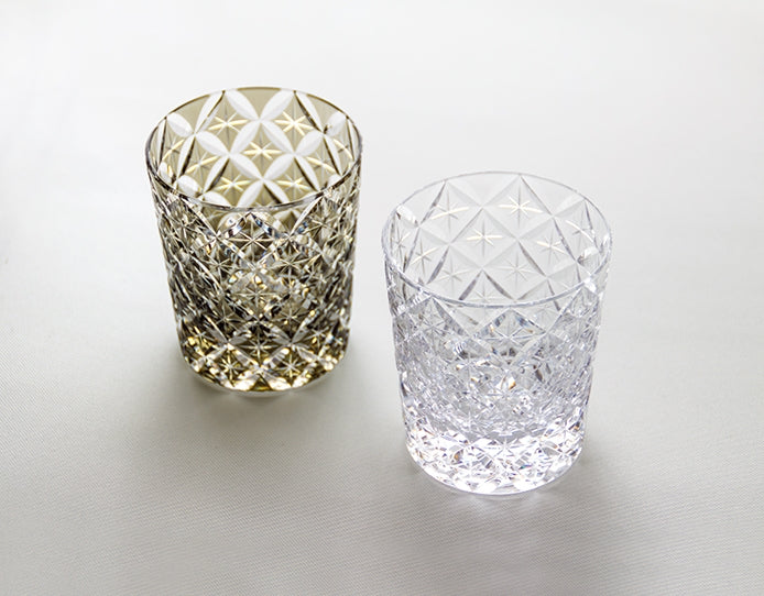 Kagami Crystal - Whiskey glass Edo Kiriko "Circle Mesh" By Satoshi Nabetani, Master of traditional crafts