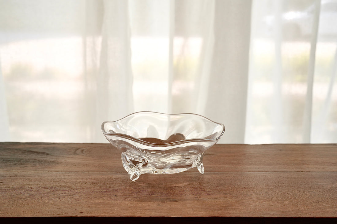 Mitsuhiro Hara 原光弘 Glass Bowl with Stand MH11