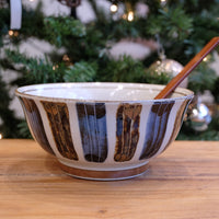 Minoware Ramen Bowl Blue & Brown