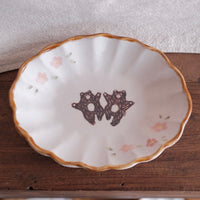 Kato Mikiko 加藤美纪子 Flower-shaped Plate White Slip - MK30