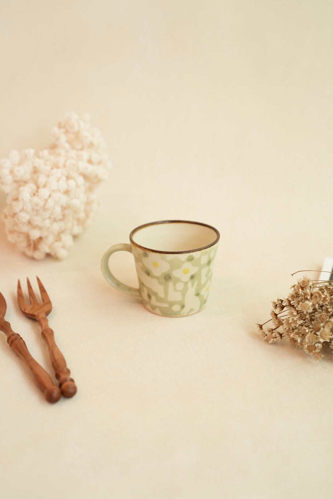 Makiko Sato 佐藤牧子- Green Mixed Pattern Mug MS19