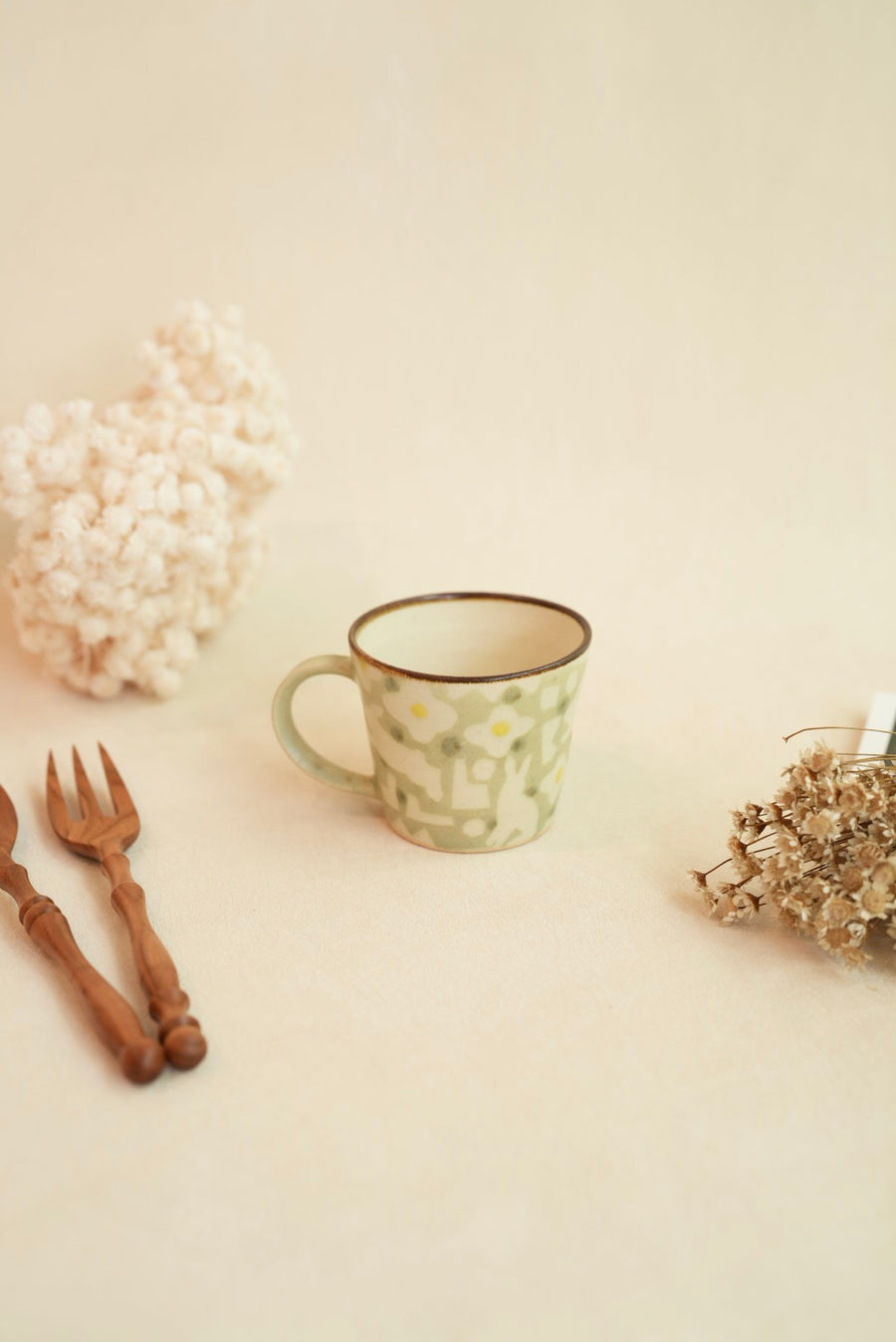 Makiko Sato 佐藤牧子- Green Mixed Pattern Mug MS19