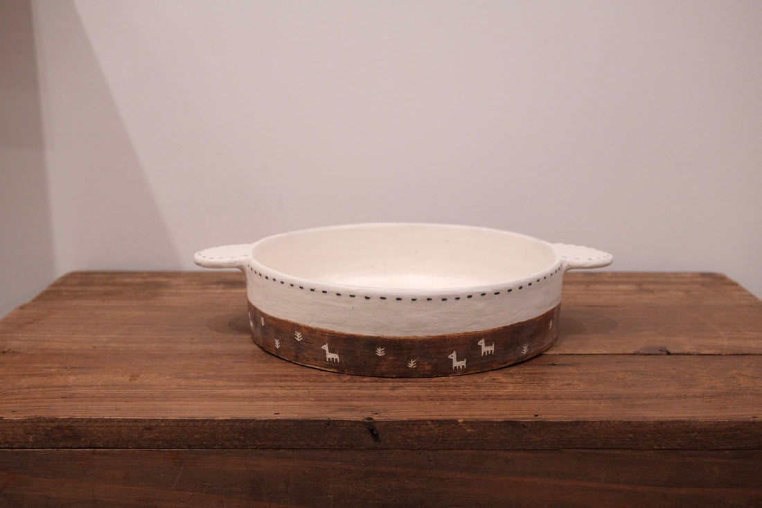 Emishi Kobo 池田匡優&美弥子 - Large Double Handled Bowl EK14