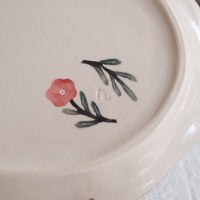 Nakagaki Tomoko Water Color Hand Painted Flower Shaped Plate - KP10 #5