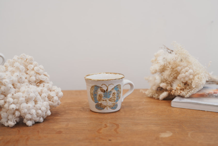 Tomoko Kubo コンガリ舍 White Butterfly Mug TK03