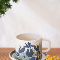 BAIYA Studio Blue Iris Mug w Saucer