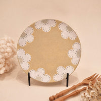 Kei Mitsumochi ミツ持啓 Flower Rim Yellow Round Plate-Small  KM44
