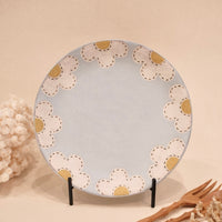 Kei Mitsumochi ミツ持啓 Round Plate - Blue Flower KM07