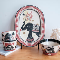 Shirogarasu Studio Circus Oval Plate BY33