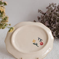 Nakagaki Tomoko Water Color Hand Painted Flower Shaped Plate - KP10 #18