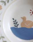 Buncho Pottery duck bathing rim bowl