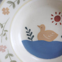 Buncho Pottery duck bathing rim bowl