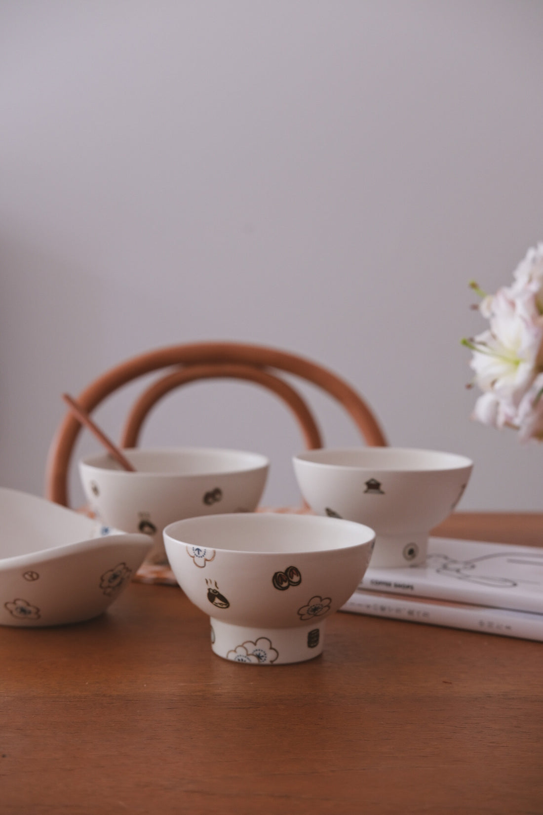 Tobe-ware Rice Bowl / Oval Plate