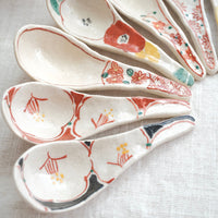 Seto Ware Flower Soup Spoon