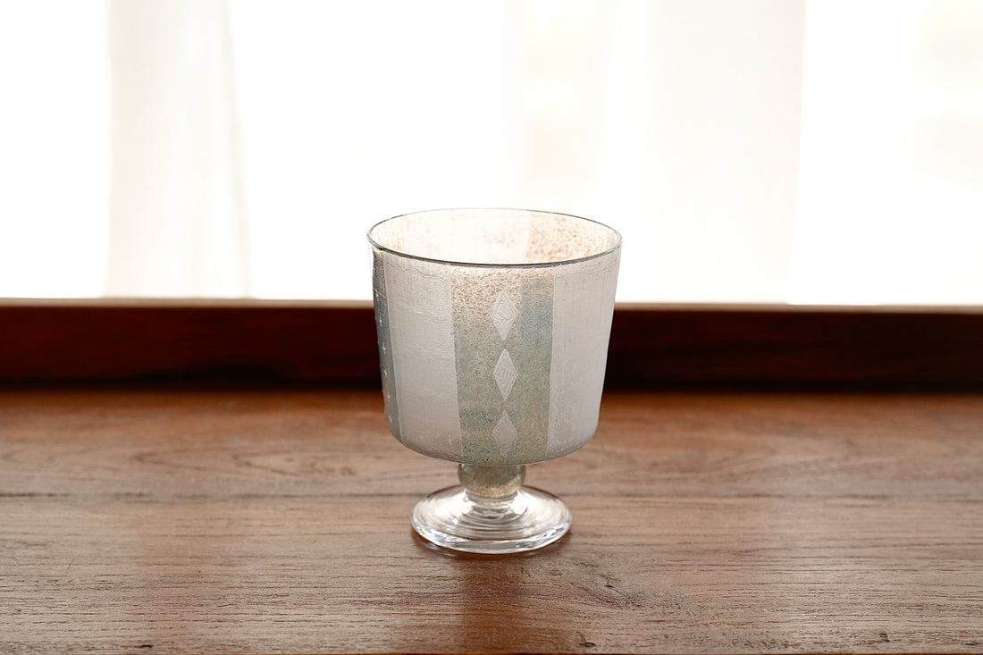 Juri Horino 堀野自由里 Blue Glass Goblet JH04