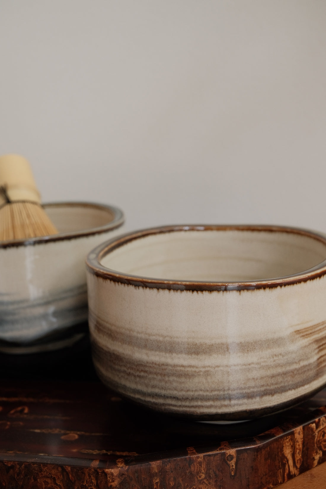 Matcha Whist and Bowl Set - Brown