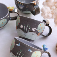 Akemi Nakamura 中村明美 Mug with Animal Deco Handle AN04