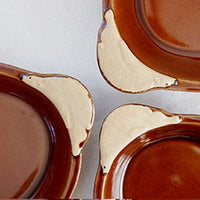 Mashiko Pottery Yoshizawa Brown Polar Bear Plate