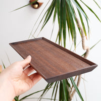 Kazunori Takatsuka 高塚和則 Rectangle Long Tray Walnut Wood KU12