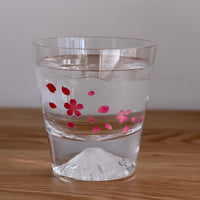 Edo Glass Mt. Fuji Sakura Glass Cup Coloring Changing Cups