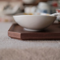 Wooden Octagonal Dinner Tray