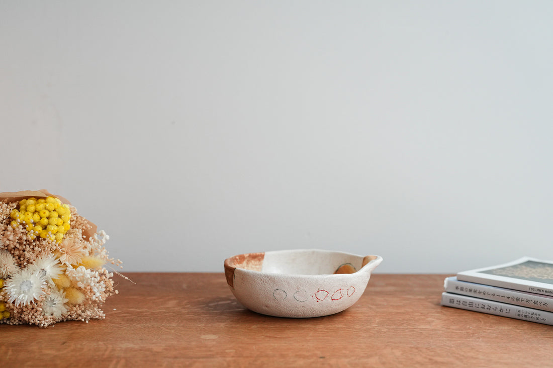 Hapun Pottery 拝志睦子 Medium Deep Plate HP05