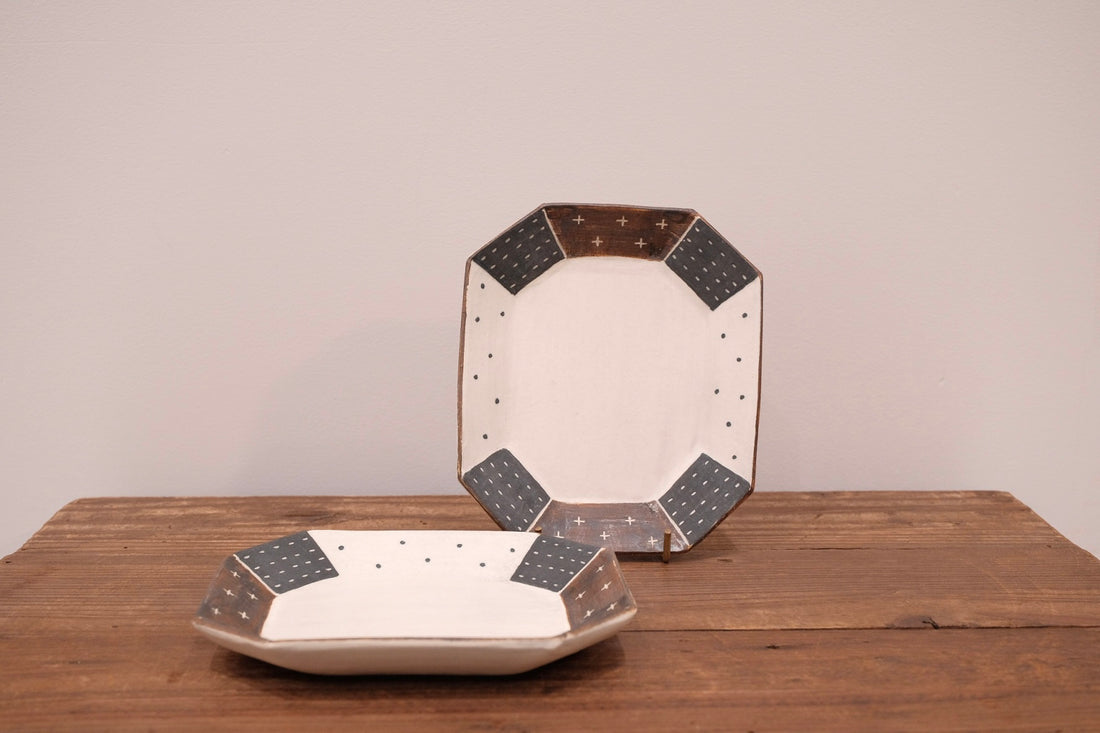 Emishi Kobo 池田匡優&美弥子 - Wide Octagon Plate Small EK05