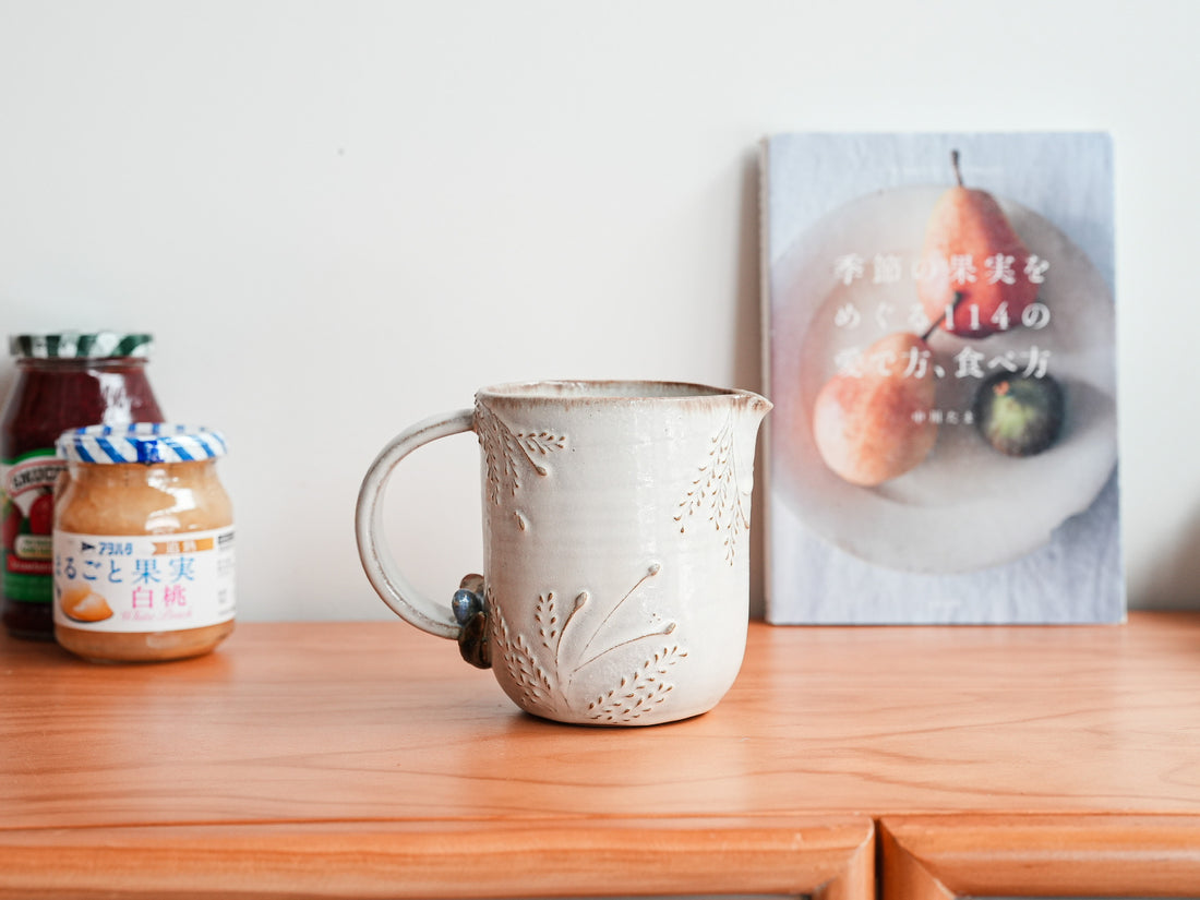 Satomi Motohashi 本橋里美 Bird and Flower Jug - Medium SM20