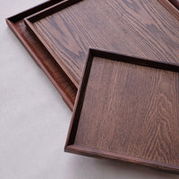 Non-Slip Surface Natural Wood Serving Tray
