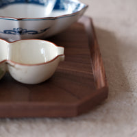 Wooden Octagonal Dinner Tray