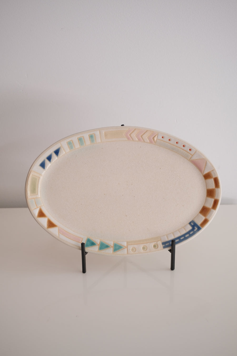 Makiko Furukawa 古川真紀子 Geometry Oval Plate - Medium