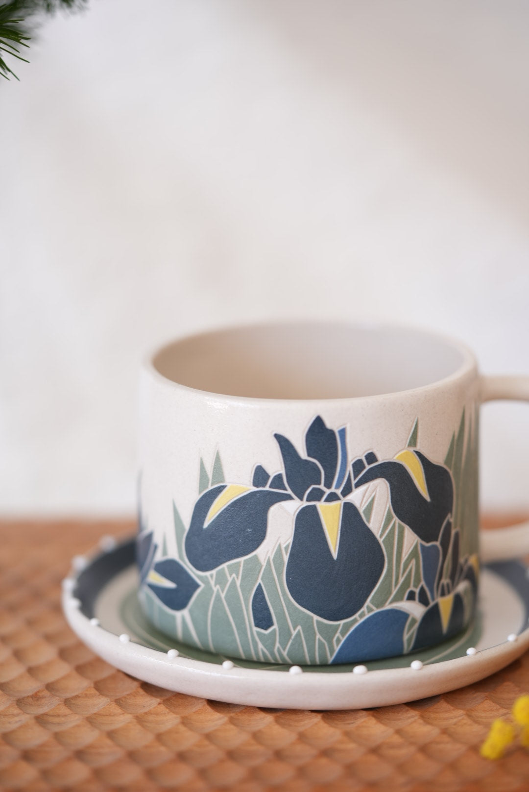 BAIYA Studio Blue Iris Mug w Saucer