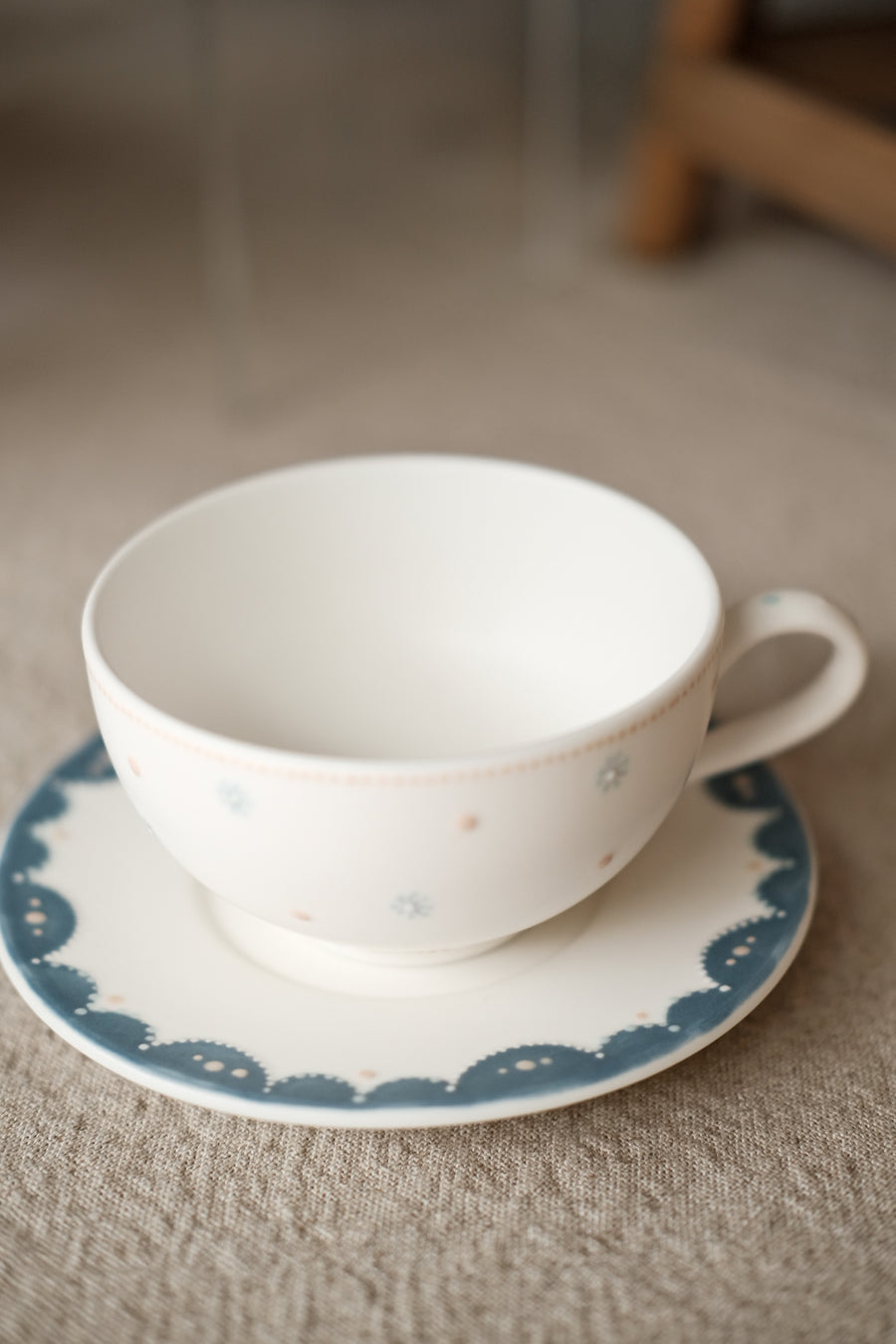 Little Snowflake Ceramic Mug & Saucer Set