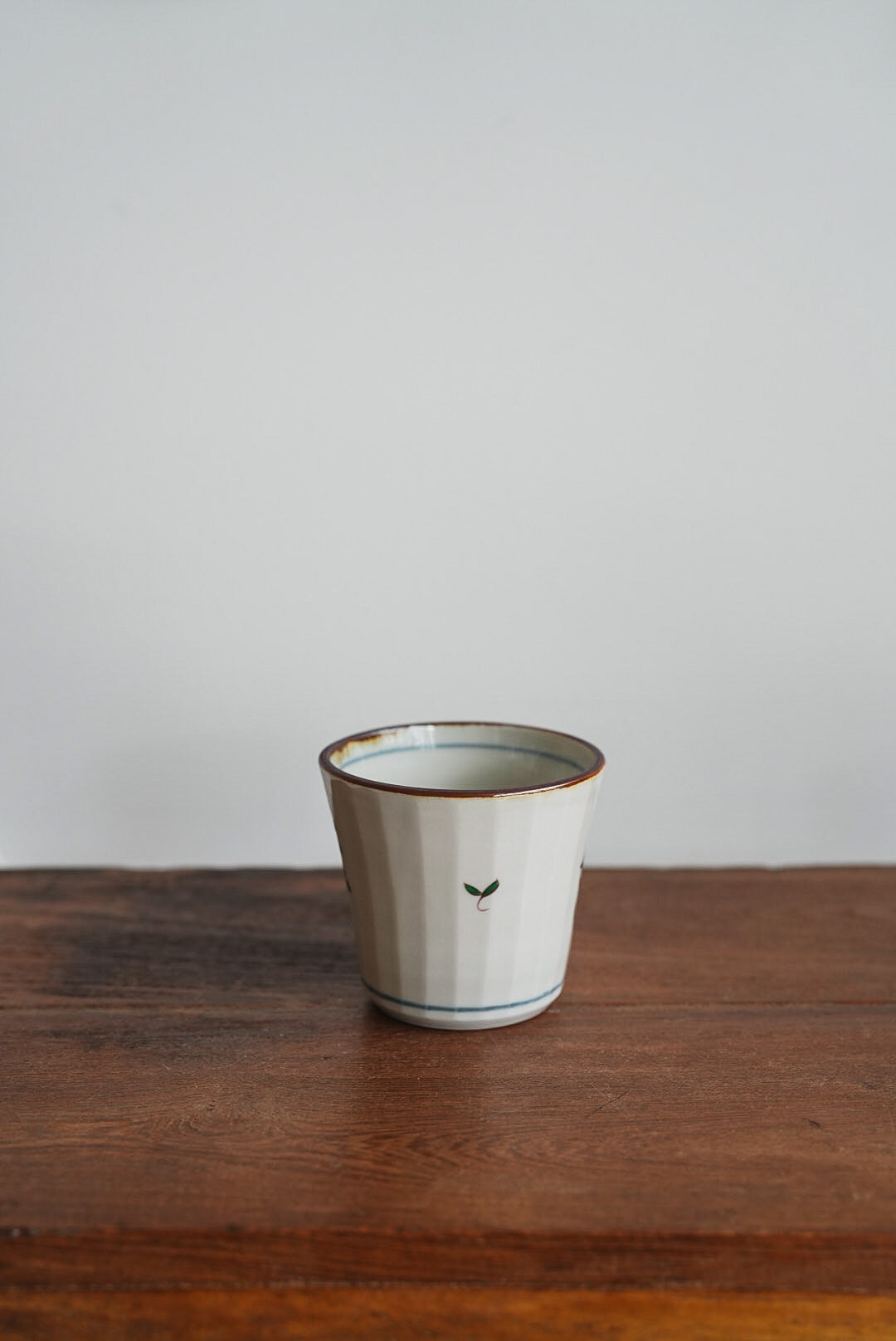Kazuaki Shimura 志村和晃- Hand-Painted Floral Faceted Cup KAS06