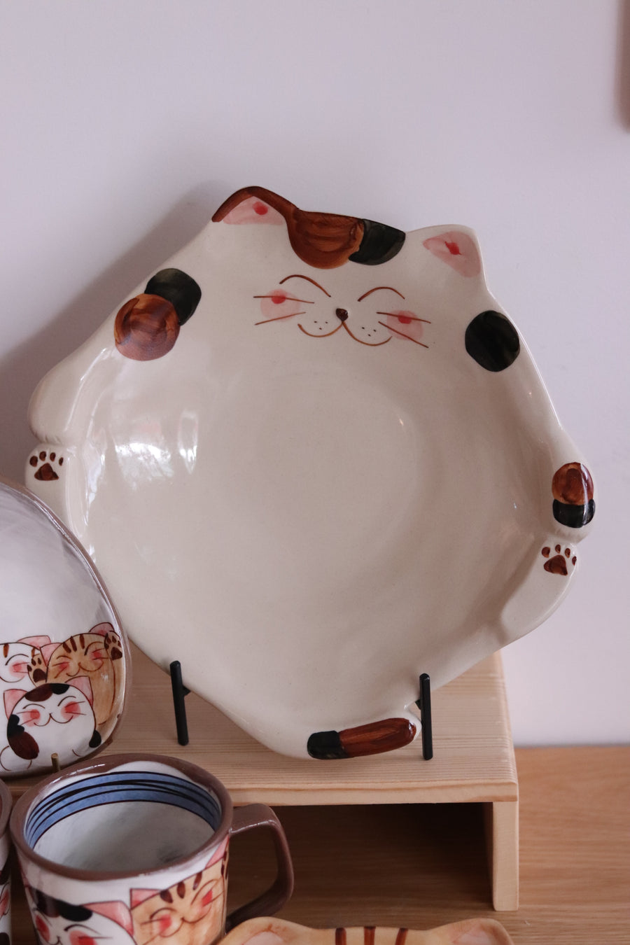 Hasami ware Lucky Cat Large Plate