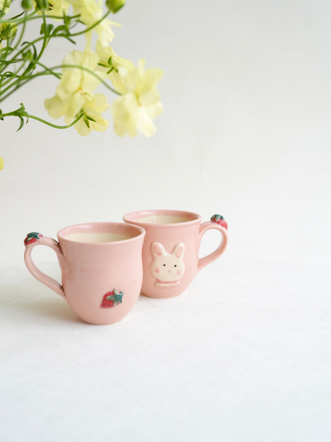 Fumiko Kondo 近藤布美子 - Pink Rabbit Mug FK24
