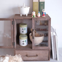 Natural Wood Storage Cabinet