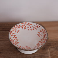 Mino Ware Hand-Painted Small Dish with Pedestal